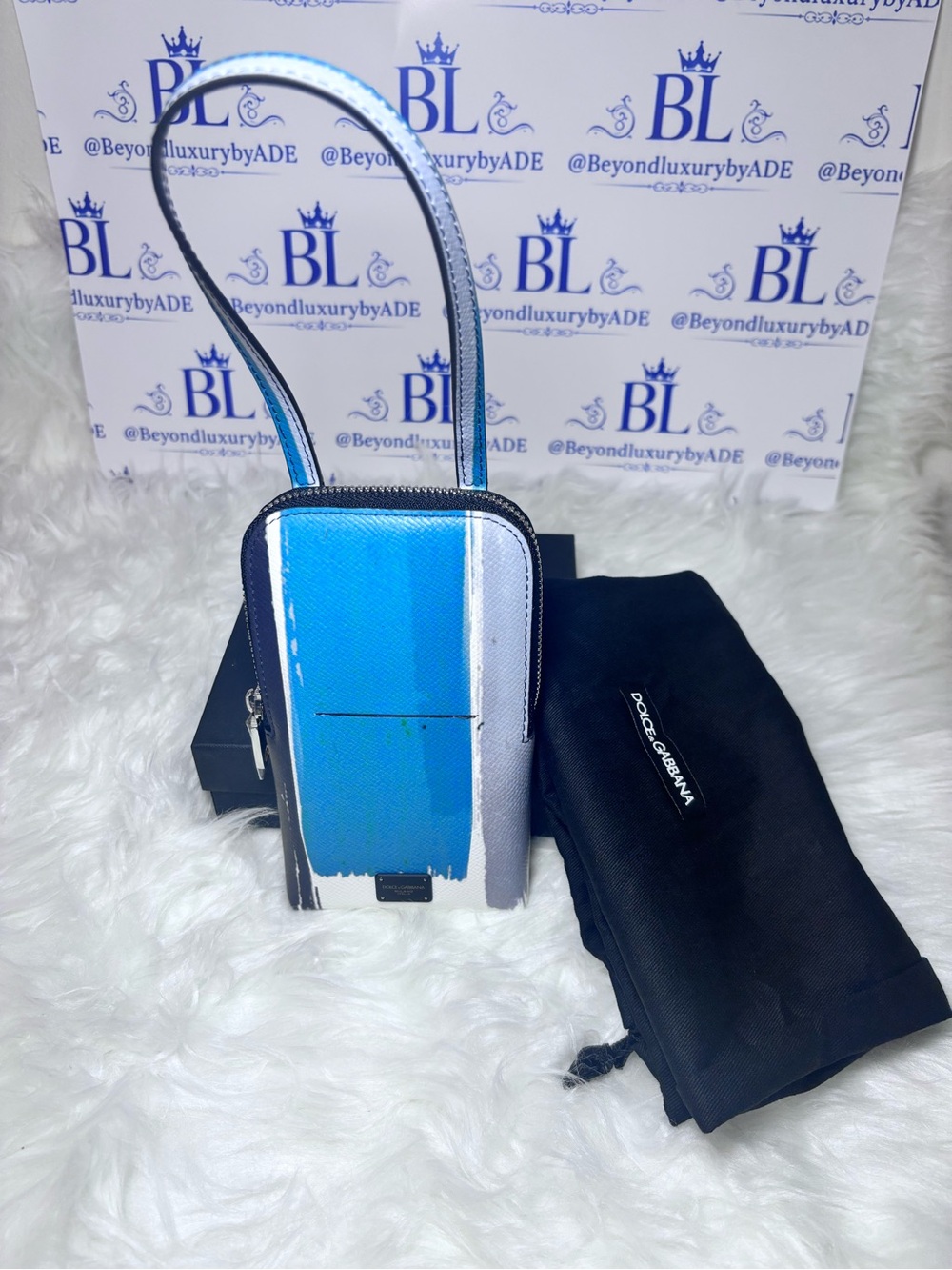 Dolce & Gabbana Blue Gradient Phone Crossbody Bag